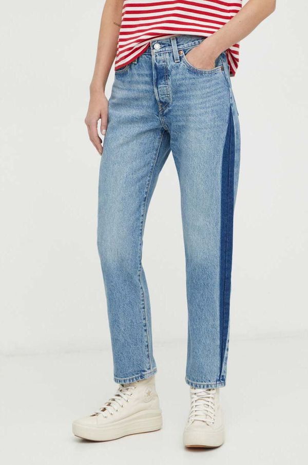 Levi's Traperice Levi's 501 CROP za žene, visoki struk