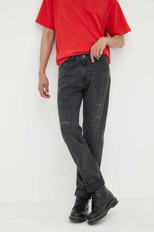 Levi's Traperice Levi's 502 TAPER za muškarce, boja: crna