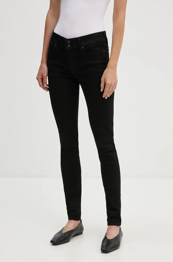 Levi's Traperice Levi's 711 DOUBLE BUTTON za žene, boja: crna