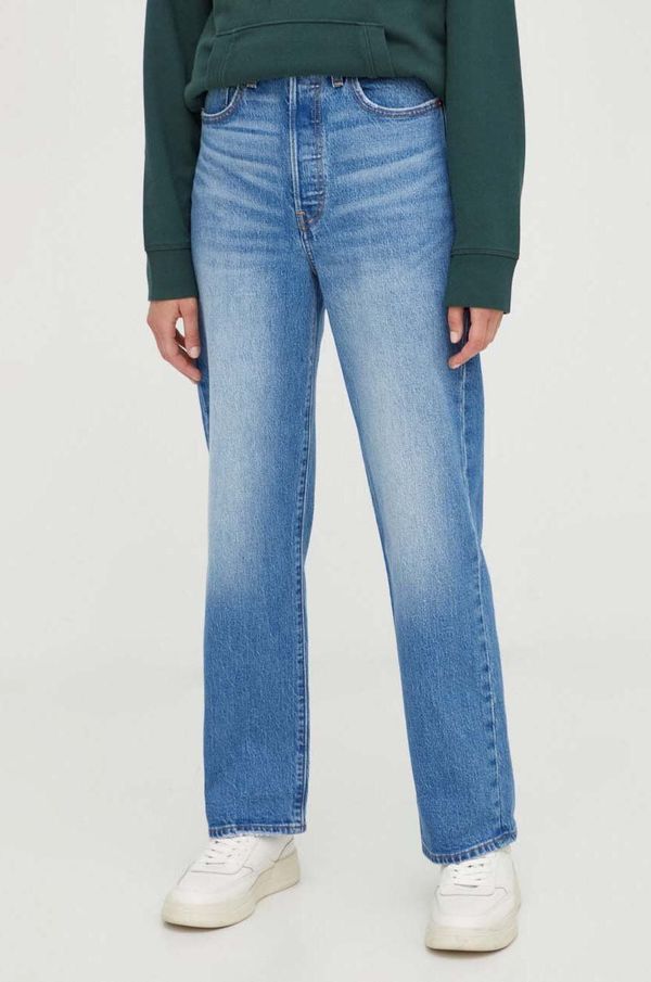 Levi's Traperice Levi's RIBCAGE STRAIGHT za žene, visoki struk