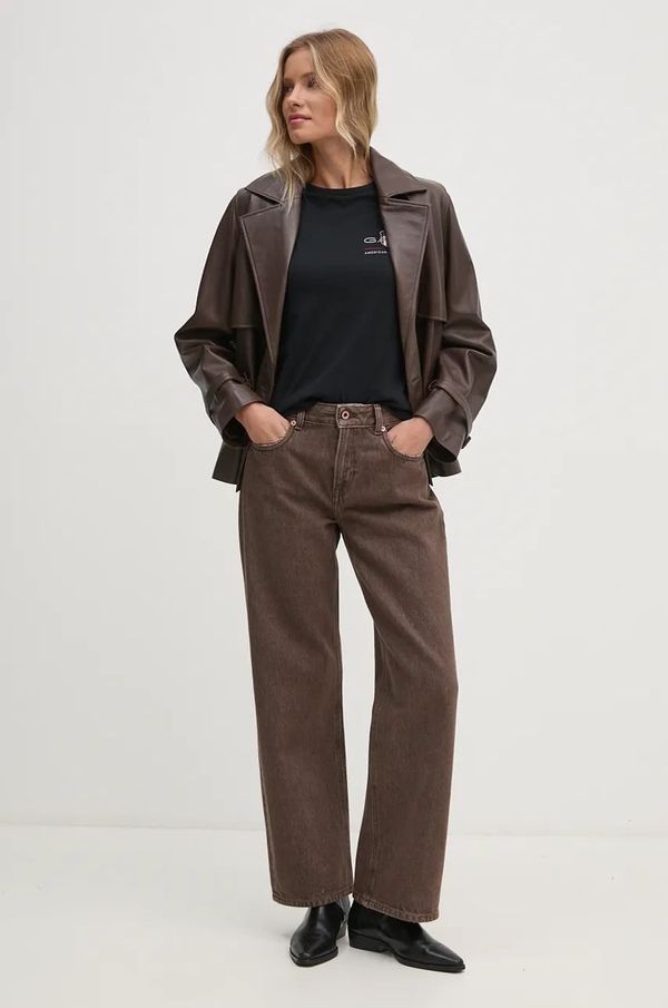 Pepe Jeans Traperice Pepe Jeans LOOSE ST JEANS HW za žene, visoki struk, PL204699YH8