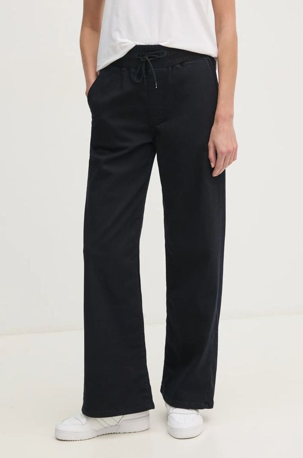 Pepe Jeans Traperice Pepe Jeans LOOSE ST PANTS HW MIDNIGHT za žene, visoki struk, PL204834