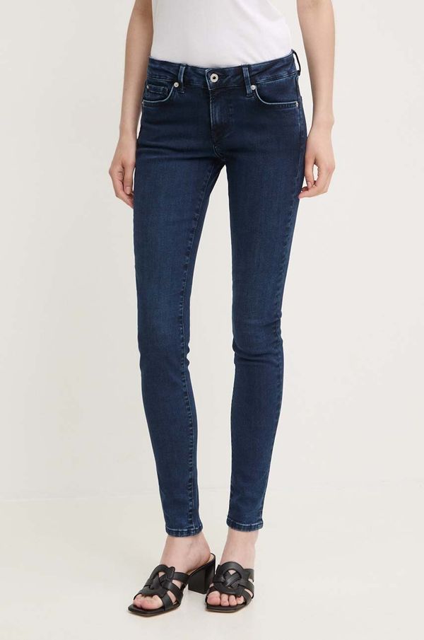 Pepe Jeans Traperice Pepe Jeans SKINNY JEANS LW za žene, boja: tamno plava, PL204583CU2