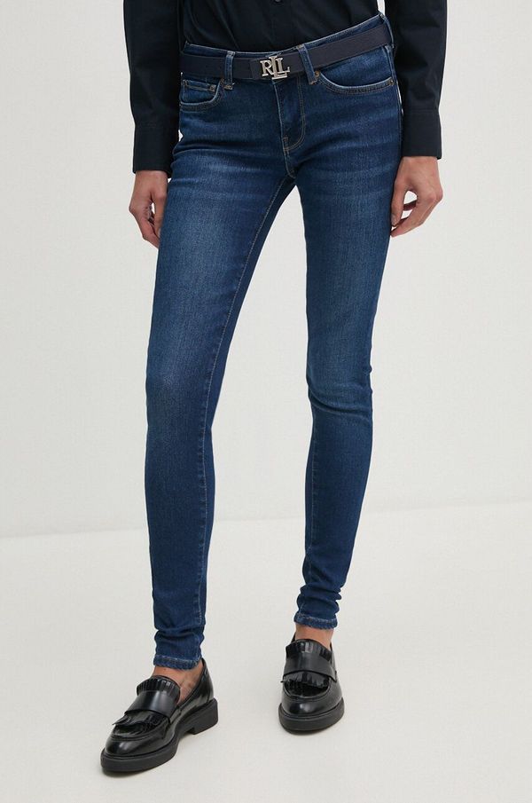 Pepe Jeans Traperice Pepe Jeans SKINNY JEANS LW za žene, boja: tamno plava, PL204583DP6
