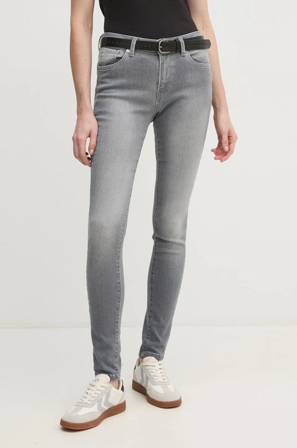 Pepe Jeans Traperice Pepe Jeans SKINNY JEANS MW REGENT za žene, boja: siva, PL204728UI8