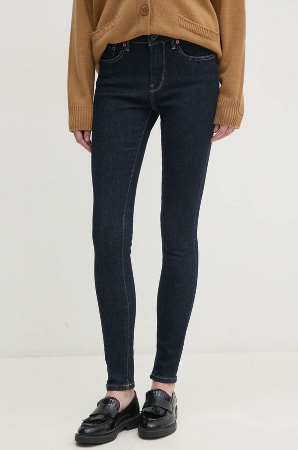Pepe Jeans Traperice Pepe Jeans SKINNY JEANS MW REGENT za žene, boja: tamno plava, PL204728BC1