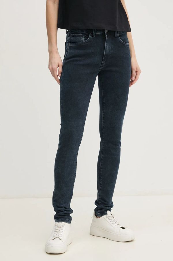Pepe Jeans Traperice Pepe Jeans SKINNY JEANS MW REGENT za žene, boja: tamno plava, PL204728ED9