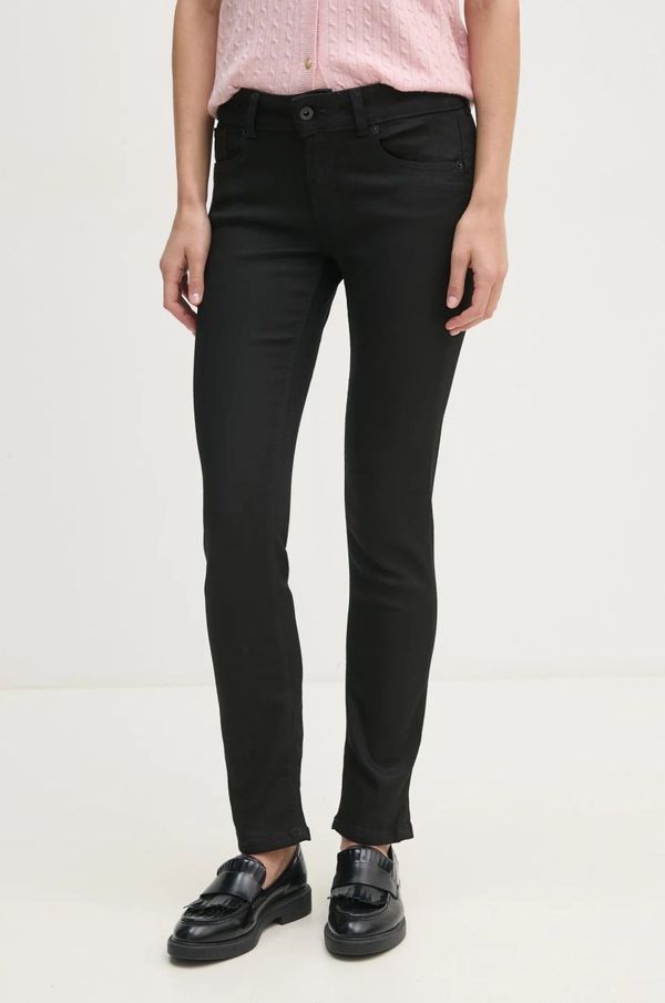 Pepe Jeans Traperice Pepe Jeans SLIM JEANS LW NEW BROOKE za žene, boja: crna, PL204737XM7