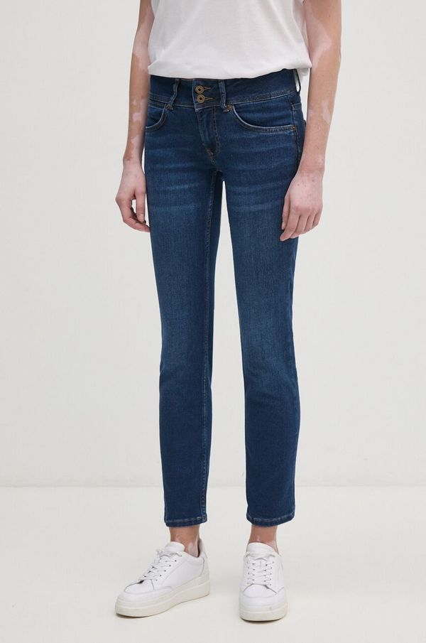 Pepe Jeans Traperice Pepe Jeans SLIM JEANS LW za žene, boja: tamno plava, PL204729DP6