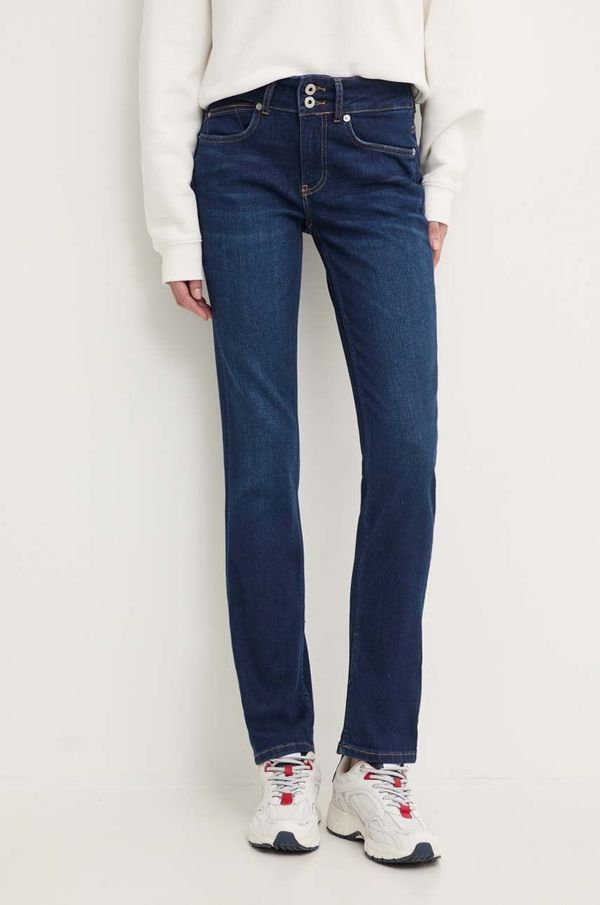 Pepe Jeans Traperice Pepe Jeans SLIM JEANS MW za žene, boja: tamno plava, PL204735CU1