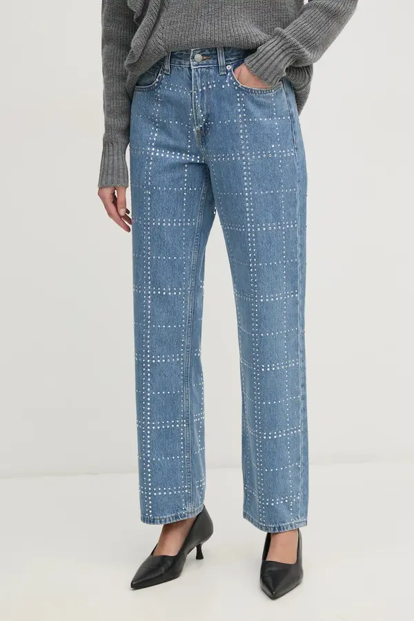 Pepe Jeans Traperice Pepe Jeans STRAIGHT JEANS HW GLITTER