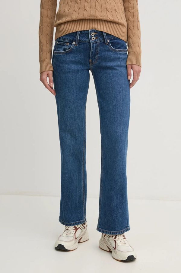 Pepe Jeans Traperice Pepe Jeans STRAIGHT JEANS LW VENUS za žene, visoki struk, PL204848EE3