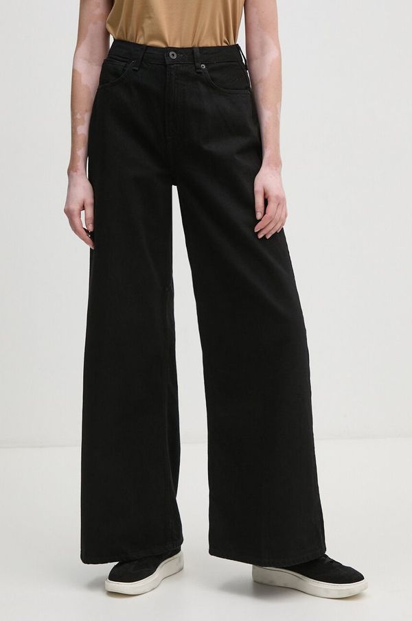 Pepe Jeans Traperice Pepe Jeans WIDE LEG JEANS UHW za žene, boja: crna, PL204740XH6