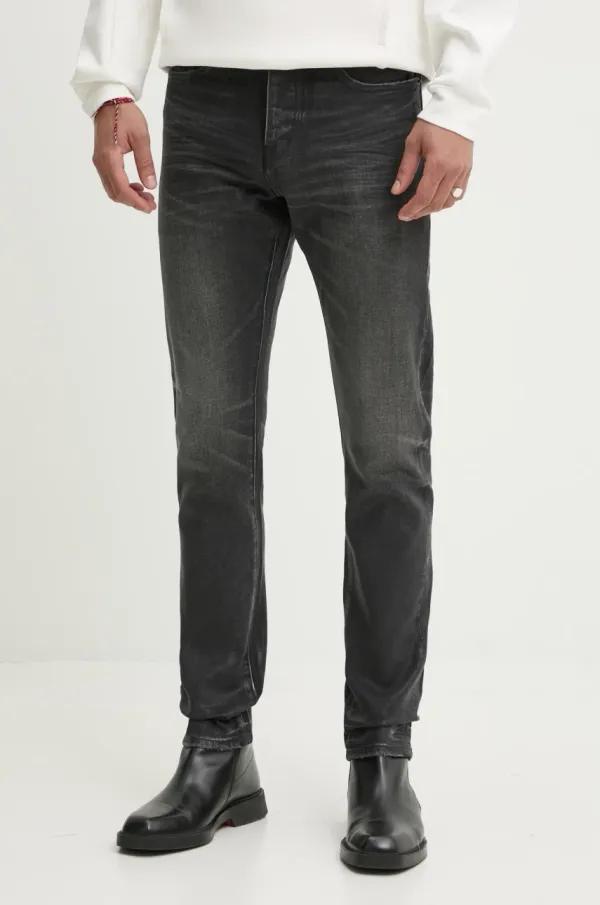 PURPLE BRAND Traperice PURPLE BRAND DOUBLE DIP COATED za muškarce, boja: siva, P005-DDCV125