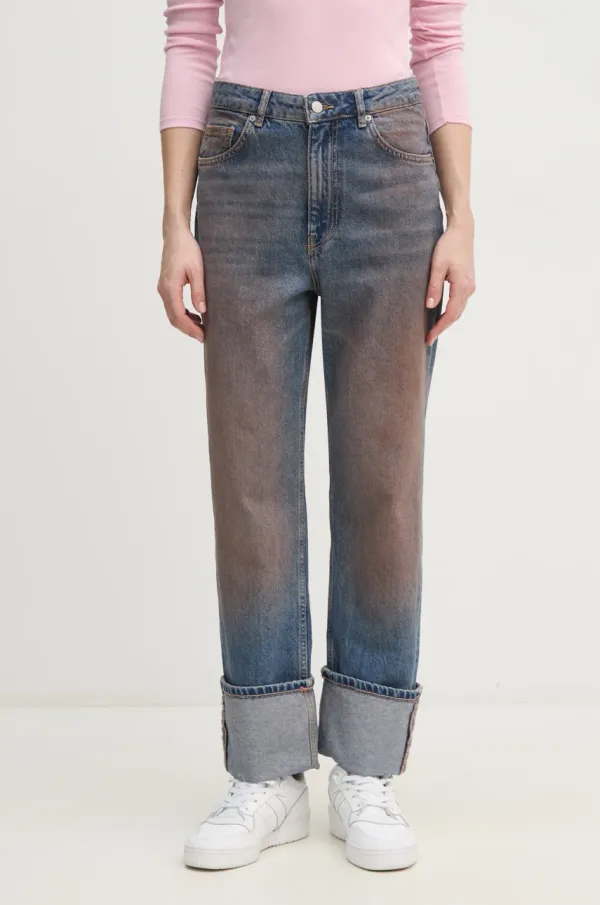 Sisley Traperice Sisley za žene, visoki struk, 43Y3LE049