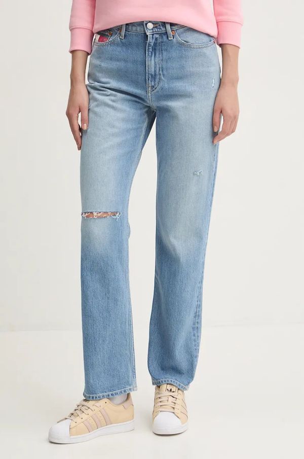 Tommy Jeans Traperice Tommy Jeans za žene, visoki struk, DW0DW19934