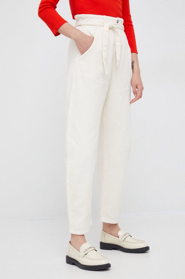 United Colors of Benetton Traperice United Colors of Benetton za žene, boja: bež, srednje visoki struk