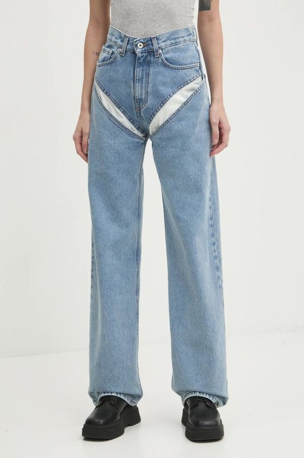 Y/Project Traperice Y/Project EVERGREEN CUT OUT JEANS za žene, visoki struk, 207PA006