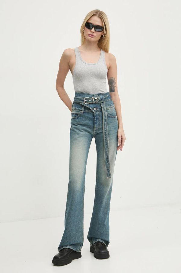Y/Project Traperice Y/Project WRAP BELT JEANS za žene, visoki struk, 107PA006