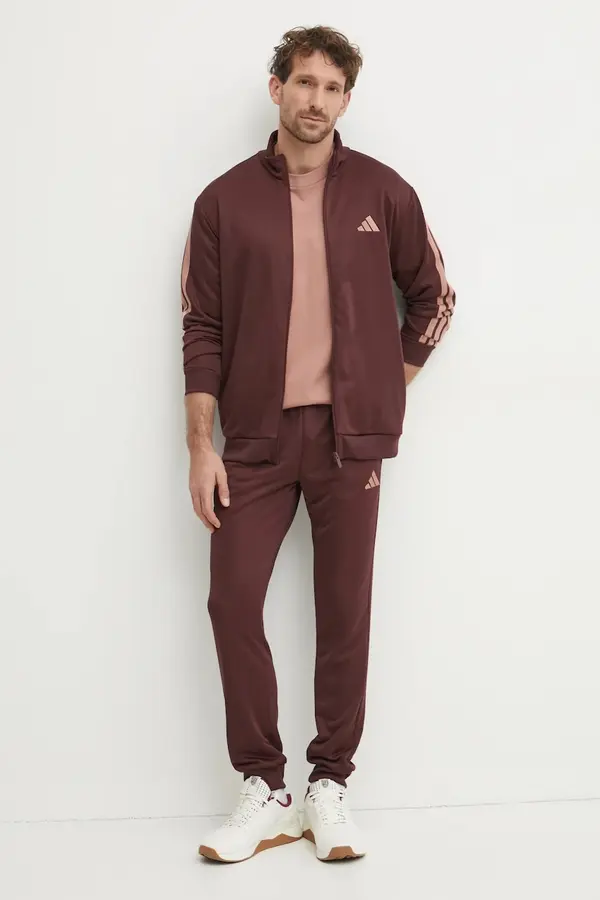 adidas Trenirka adidas 3S FT TT TS za muškarce, boja: bordo, JI8872