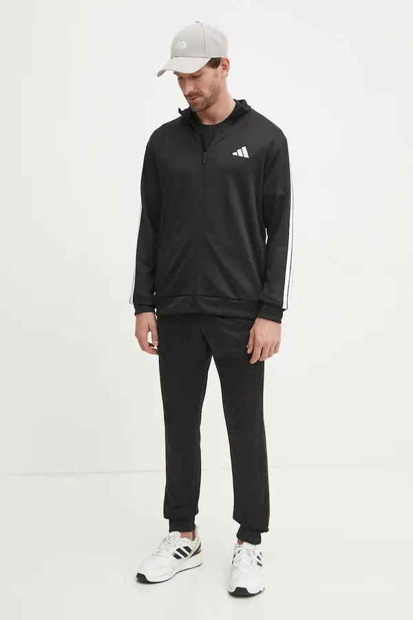 adidas Trenirka adidas 3S FT TT TS za muškarce, boja: crna, JC5375