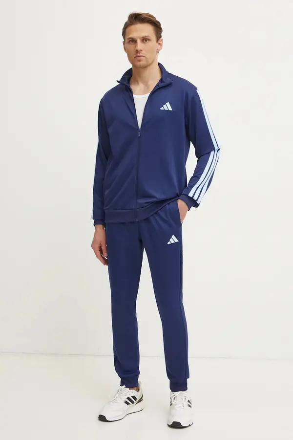 adidas Trenirka adidas 3S FT TT TS za muškarce, boja: tamno plava, JI8873