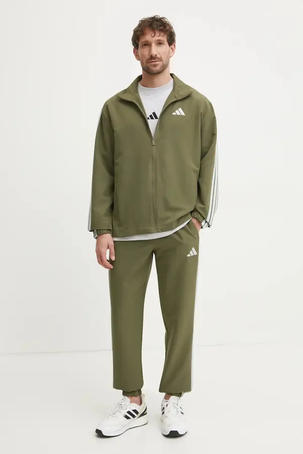 adidas Trenirka adidas M 3S WV TT TS za muškarce, boja: zelena, JI8850