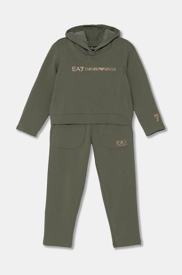 EA7 Emporio Armani Trenirka EA7 Emporio Armani boja: zelena, 6DFV02 FJZEZ