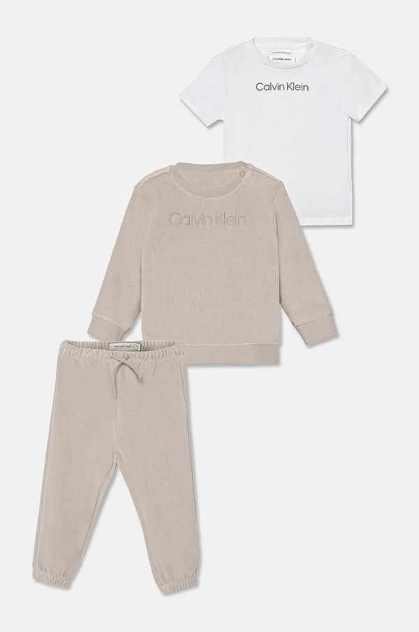 Calvin Klein Jeans Trenirka za bebe Calvin Klein Jeans boja: bež, IN0IN00275