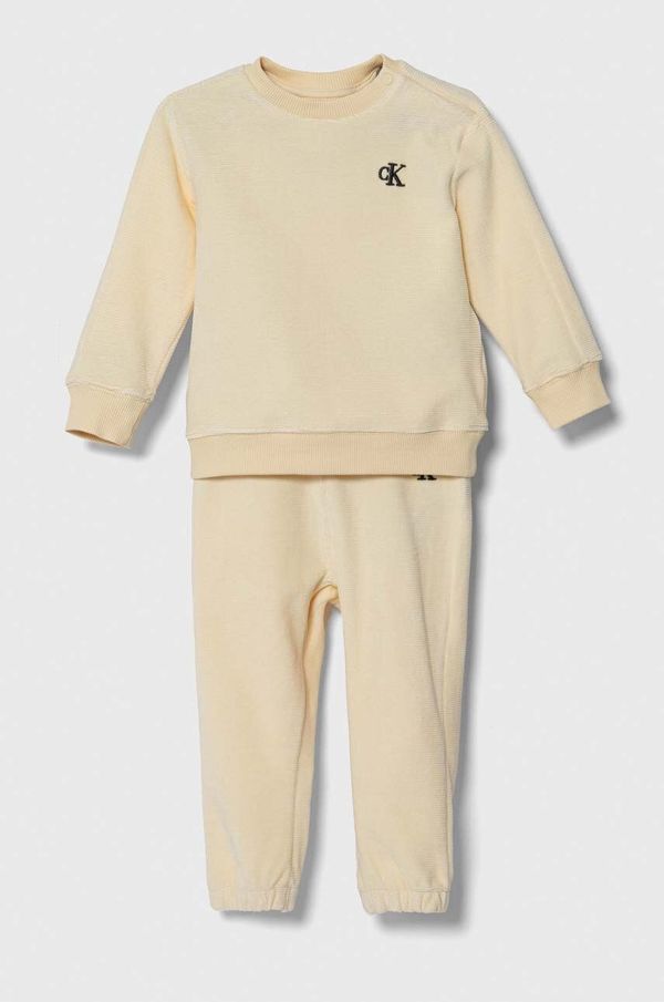 Calvin Klein Jeans Trenirka za bebe Calvin Klein Jeans boja: bež