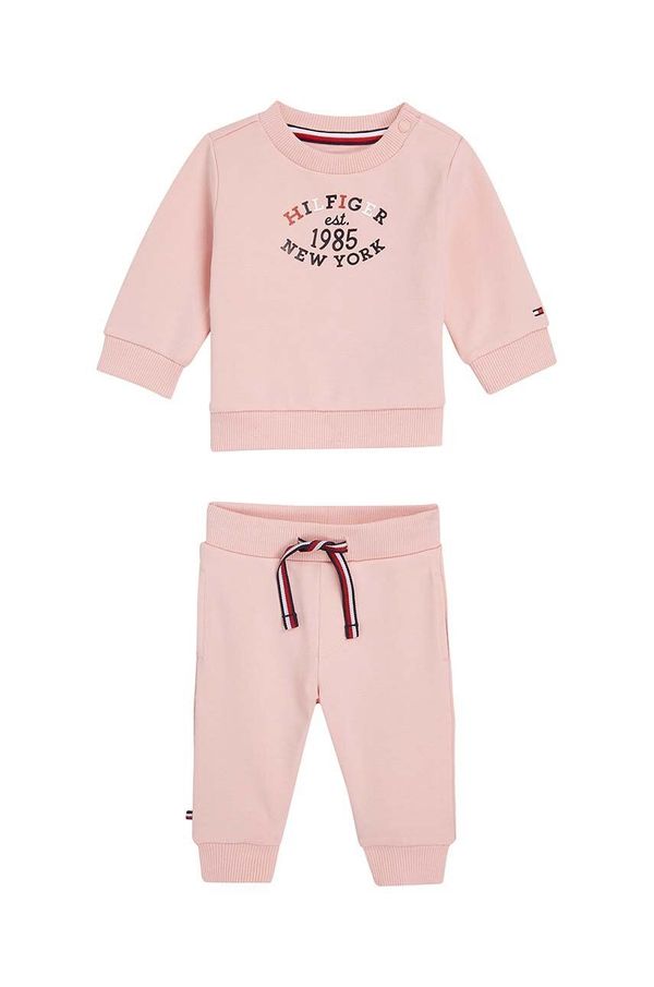 Tommy Hilfiger Trenirka za bebe Tommy Hilfiger boja: ružičasta, KN0KN01863