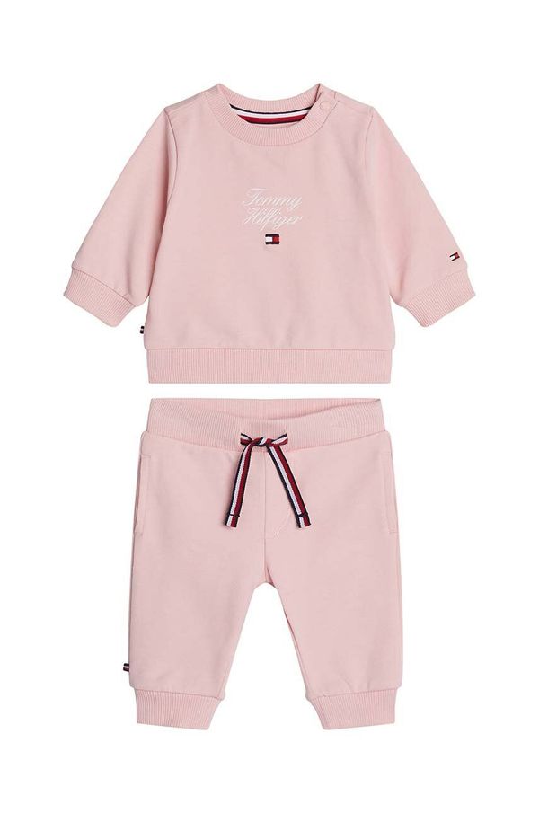 Tommy Hilfiger Trenirka za bebe Tommy Hilfiger boja: ružičasta, KN0KN01939