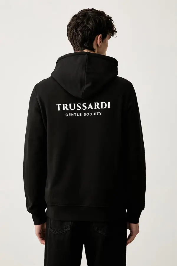 Trussardi Trussardi dukserica sa kapuljačom za muškarce od pamuka