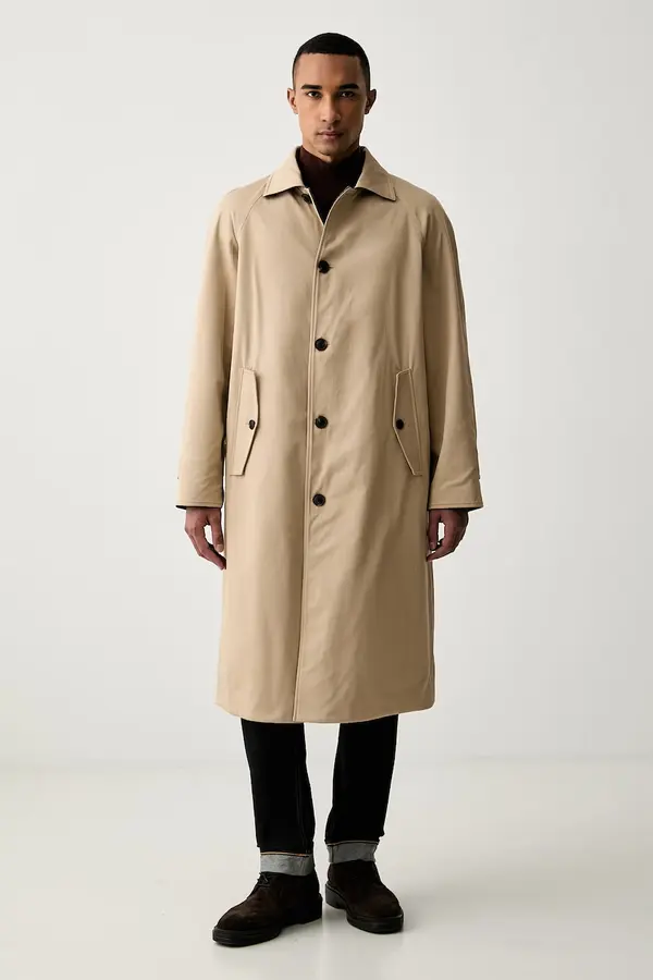 Trussardi Trussardi dvostrani kaput za muškarce od vune