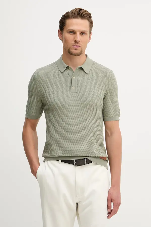 Trussardi Trussardi muška pletena polo majica od pamuka