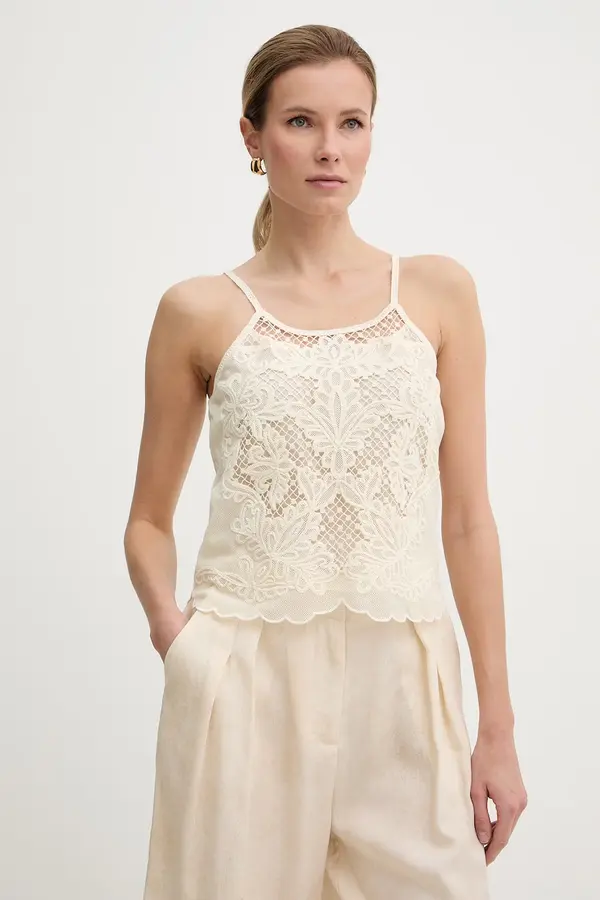 Twinset Twinset bluza s naramenicama za žene s pamukom