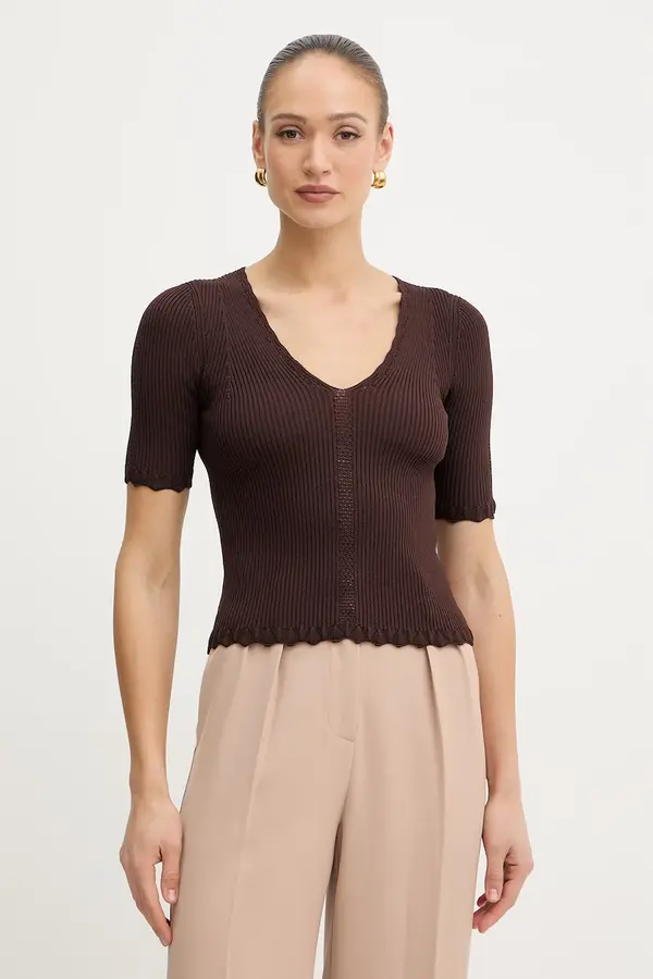 Twinset Twinset bluza s volanima za žene od viskoze