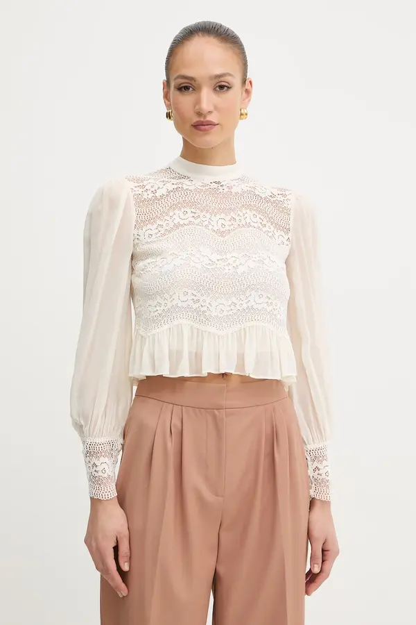 Twinset Twinset bluza s volanima za žene s viskozom