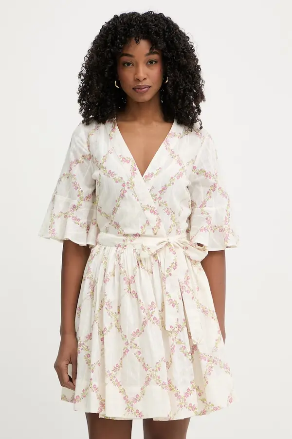 Twinset Twinset haljina na preklop od pamuka