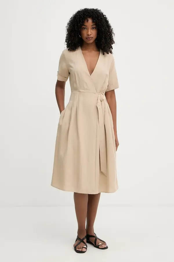 Twinset Twinset haljina na preklop s lanom