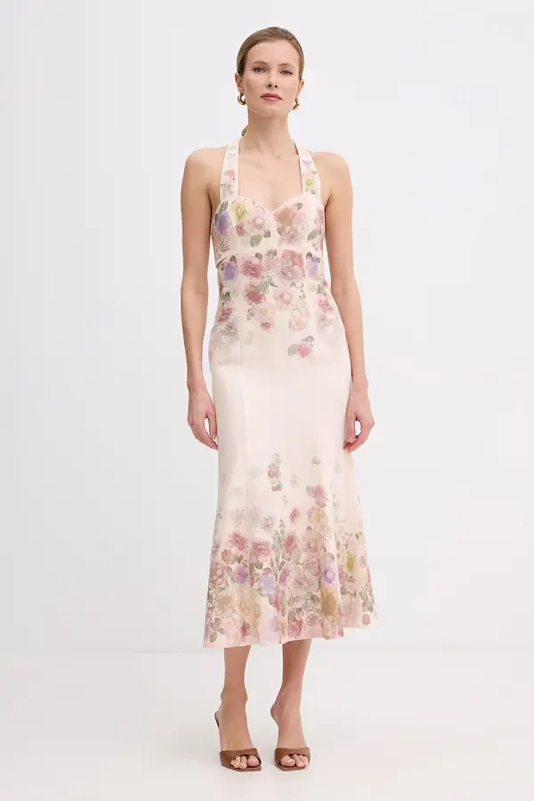 Twinset Twinset haljina od lana