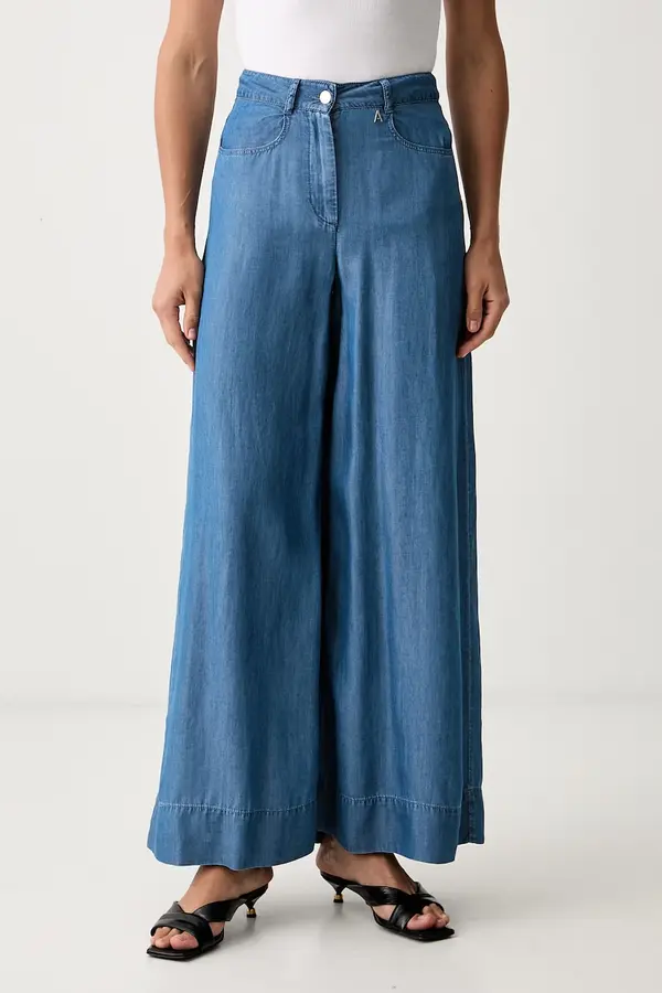 Twinset Twinset hlače za žene od lyocella
