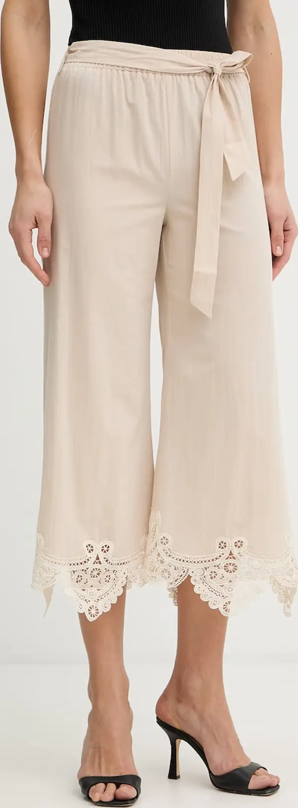 Twinset Twinset hlače za žene od pamuka
