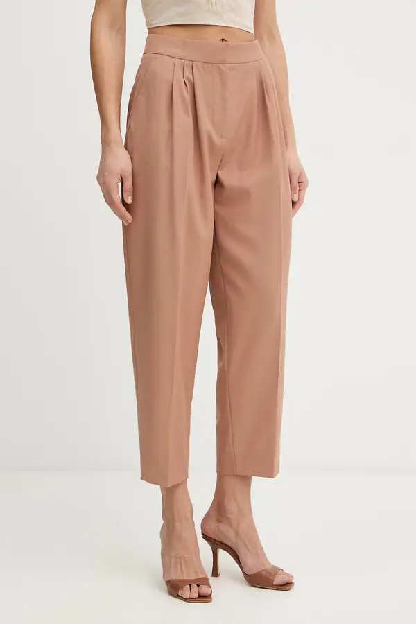 Twinset Twinset hlače za žene s dodatkom vune