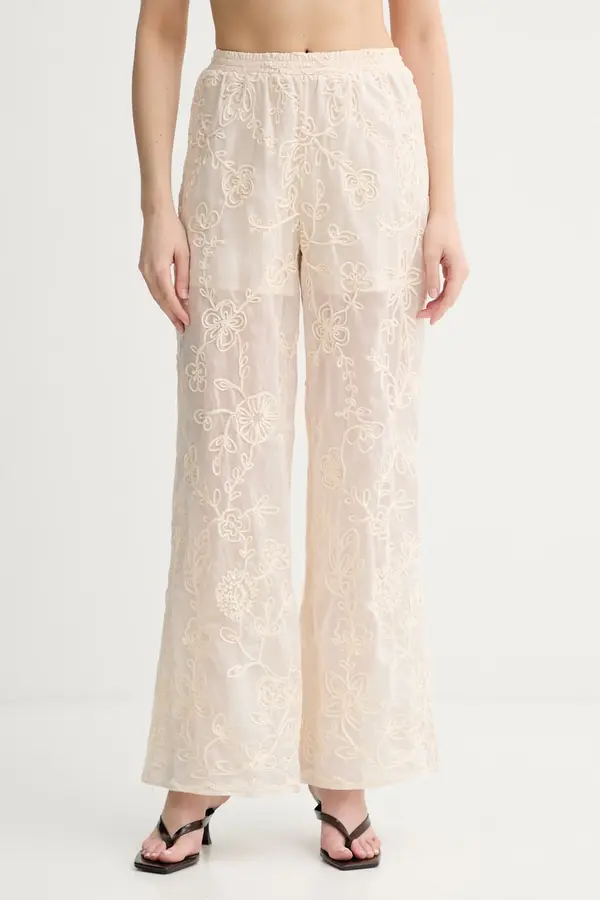 Twinset Twinset hlače za žene s lyocellom