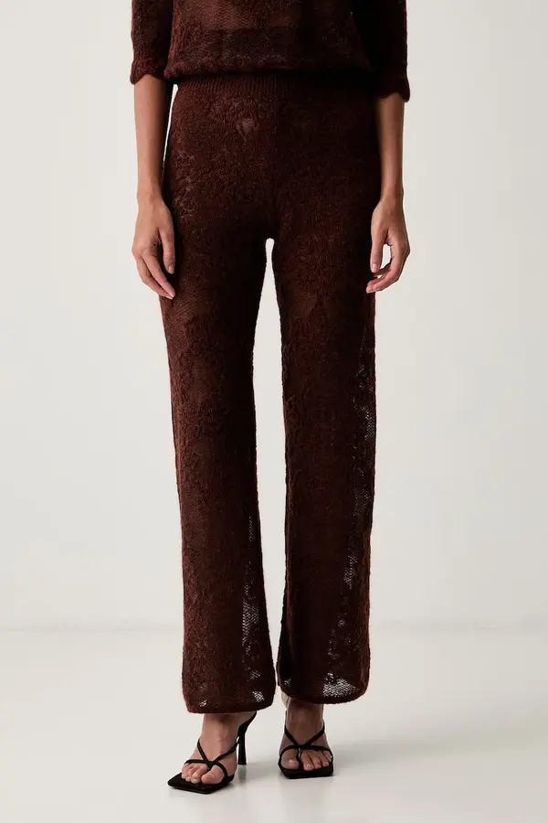 Twinset Twinset hlače za žene s vunom