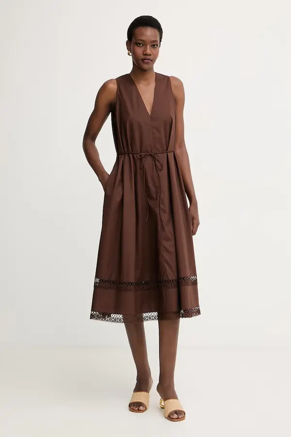 Twinset Twinset ljetna haljina od pamuka s elastanom