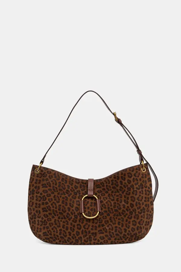 Twinset Twinset mala torba hobo za žene od brušene kože