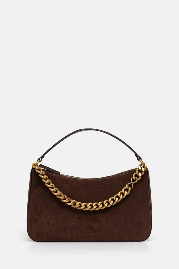 Twinset Twinset mala torba hobo za žene od brušene kože