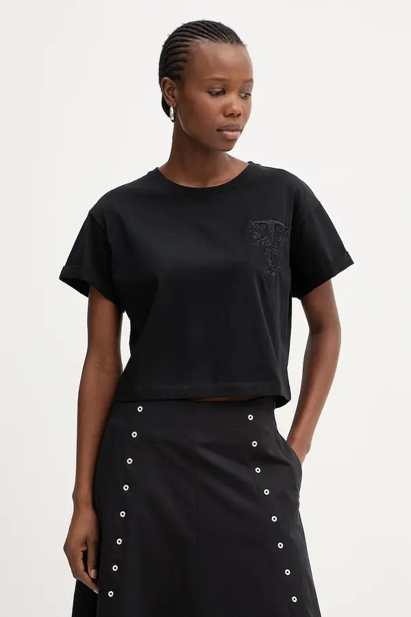 Twinset Twinset oversize majica kratkih rukava za žene od pamuka